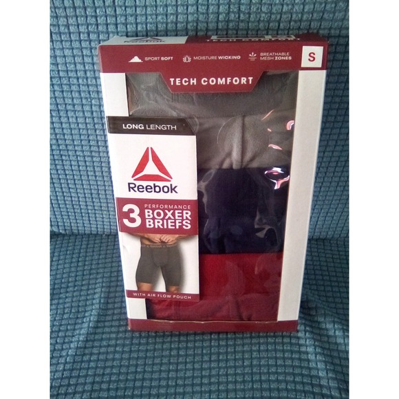Boxers Reebok Men's Performance Boxer Briefs  Air Flow Pouch Size (S) - Picture 1 of 2